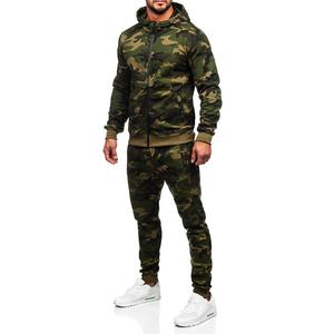 Econex Sports 2025 Unisex Fitness Set de alta calidad Camo impreso Sportsuit logotipo personalizado cremallera con capucha Jogger Streetwear para invierno - Product Image 3