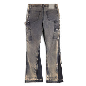 กางเกงยีนส์แฟชั่นทรงแบ็กกี้ขาบานสไตล์สตรีทแวร์ วินเทจ ล้างสีแบบแอซิดวอช กางเกงเดนิมขาบานสำหรับผู้ชาย - Product Image 4