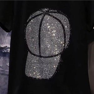T-shirts pour hommes en strass de qualité supérieure, nouveau style, sur mesure, vêtements d'été pour hommes, t-shirt en strass - Product Image 2