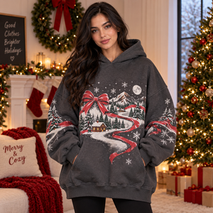 OEM Blank <b>Christmas</b> Embroidered Digital Printing Cotton <b>Hoodie</b> Unisex Oversized Eco-Friendly Winter Factory Direct Soft - Product Image 5