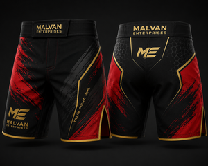 Custom <b>Grappling</b> BJJ MMA <b>Shorts</b> Quick Dry Sublimation Printed 100% Polyester for Training - Product Image 1