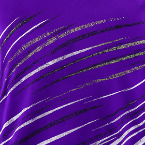 Camiseta de Fútbol para Hombre, Cuello en V, Manga Corta, Color Morado con Estampado de Rayas Blancas, Poliéster que Absorbe la Humedad, Corte Regular, para Todas las Temporadas - Product Image 5