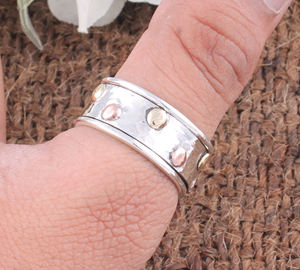 Bague en argent sterling 925, simple et polie, pour homme et femme, minimaliste, empilable, bague de pouce, vente en gros - Product Image 3