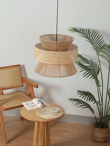Lámpara Colgante de Ratán Hecha a Mano, Tamaño Personalizado, Lámpara Colgante de Mimbre Natural para Decoración del Hogar, Soluciones de Iluminación Interior - Product Image 4
