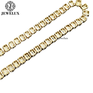 Oferta Especial: Cadena Cubana de Plata 925 con Baño de Oro 18K/14K y Moissanita, Joyería de Lujo Estilo Hip Hop Unisex, Venta al por Mayor para India - Product Image 1