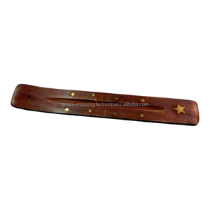 Wooden Incense Burner Ash Catcher Star Design Handmade Holder Tray for Aromatherapy Yoga Meditation Home <b>Decor</b> - Product Image 1