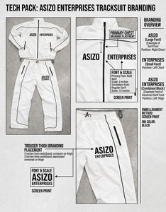Ensemble de survêtement unisexe imperméable coupe-vent d'hiver style streetwear, veste zippée en nylon blanc et pantalon léger avec poches latérales - Product Image 4