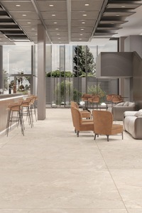 Losas de Porcelana Pulida Palermo Bisque, Superficies Elegantes con Efecto Mármol para Interiores de Lujo - Product Image 3