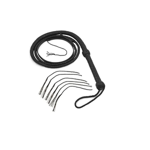 Long fouet en cuir avec poignée robuste, couleurs personnalisables, logo personnalisable, taille personnalisable, OEM personnalisé, équipement d'équitation western pour l'extérieur - Product Image 2