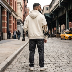 Sudadera Ligera con Estampado DTG Personalizado, Corte Regular, Estilo Casual para Exteriores, Moda Urbana Unisex, Cómoda de Usar - Product Image 6