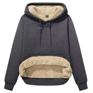 Sudadera con Capucha para Mujer, 100% Algodón Felpa, con Logotipo Personalizado, Estilo Urbano, con Estampado Puff, Tallas Grandes, para Invierno - Product Image 6