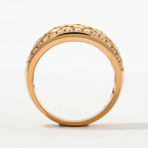 Bague de fiançailles en or rose 14 carats avec diamant de laboratoire pavé de 3,00 carats, certifié IGI, clarté VVS/VS+ - Product Image 5