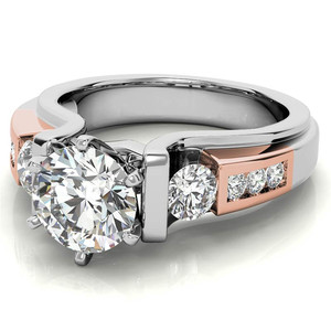 แหวนหมั้นเพชรทรงกลมเจียระไนแบบบริลเลียนท์ ทองคำแท้ 14K เพชรเพาะเลี้ยงในห้องปฏิบัติการ รับรองโดย IGI คุณภาพ VS1 สำหรับผู้หญิง - Product Image 5