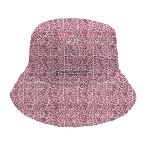 Chapeaux Bob Matelassés de Haute Qualité pour Femmes, Style Pêcheur, avec Logo Personnalisé, en Tissu Coton Imprimé à la Main, Matelassage de Haute Qualité - Product Image 5