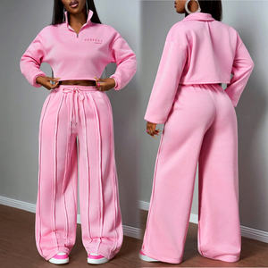 Conjunto Casual de 3 Piezas para Mujer: Sudadera con Cremallera Oversize y Pantalones Jogger, Chándal Holgado Cortavientos para Mujer - Product Image 4