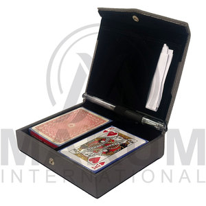 Étui en cuir personnalisé pour cartes à jouer, double jeu de cartes de poker, à prix avantageux - Product Image 6