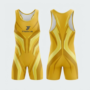 Lightweight Plus Customized Color Wholesale <b>Weightlifting</b> High Quality Breathable Men's Wrestling <b>Singlets</b> - Product Image 1