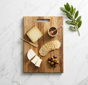 Planche à découper en bois d'acacia multi-tailles personnalisable pour la cuisine et le service, planche à charcuterie avec poignée, écologique, passe au lave-vaisselle - Product Image 2