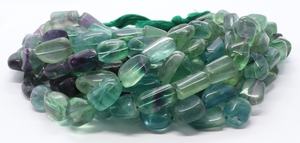 ลูกปัดฟลูออไรต์หลายสีทรงหยดน้ำขนาด 14-15 มม. ลูกปัดพลอยฟลูออไรต์หลายสีทรงหยดน้ำขนาด 16 นิ้ว ฟลูออไรต์ขัดเงา - Product Image 5