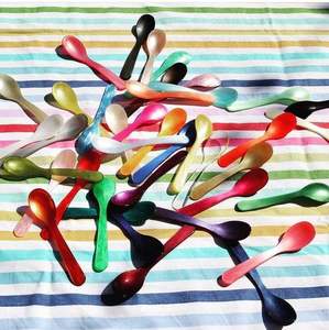 Colorful Resin Spoons <b>Set</b> Lightweight Round Shape For Everyday Use Resin Crafts - Product Image 2