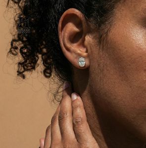 Pendientes de Diamantes Solitarios de Corte Ovalado de Lujo, Clásicos con Cuatro Puntas en Oro de 14K, Joyería Fina Elegante y Minimalista para Mujer - Product Image 4
