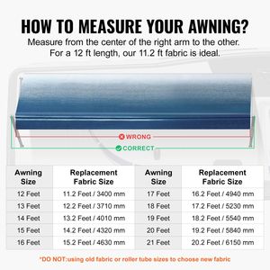 Tessuto di Ricambio per Tenda da Camper/RV Impermeabile Rinforzato a 3 Strati da 16 once, 11FT-12FT, 11FT 2", 12FT - Product Image 5