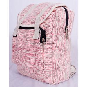 Mochila de Viaje Ligera de Algodón Vintage Unisex WOODEN BLOCK CRAFT INDIA con Cierre de Cremallera, Correa de Hombro Arqueada y Suave - Product Image 2