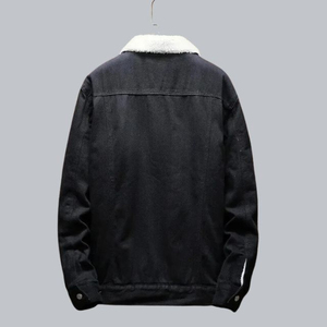 Men's High Quality Winter Thicker Jean <b>Jacket</b> With Fur Winter Design Varsity <b>Jacket</b> Fur <b>Lined</b> Denim <b>Jackets</b> With <b>Fleece</b> Fur Made - Product Image 3