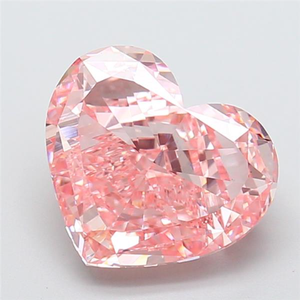 Magnifique diamant rose de 5 carats, taille cœur, rare, de couleur fantaisie, brillant, diamant non monté pour un chef-d'œuvre de joaillerie de luxe sur mesure - Product Image 1