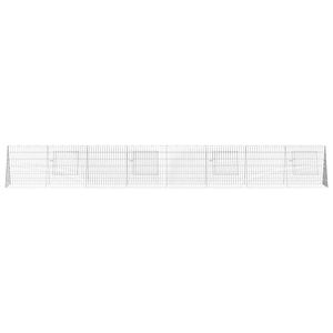 Cage à lapin en acier galvanisé argenté 650 x 55 x 55 cm pour animaux de compagnie - Product Image 6