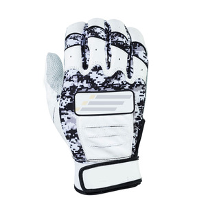 Gants de frappeur de baseball en cuir personnalisés, main droite, XXL XL, fermeture auto-agrippante, durables, séchage rapide, vente en gros, noir, adulte - Product Image 2