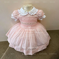 Vêtements pour filles en gros, 100% coton, robes d'été fleuries pour bébés filles, vêtements smockés, robes décontractées, boutiques