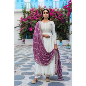 Ensemble de bas de robe fantaisie Anarkali pour femmes - Product Image 4