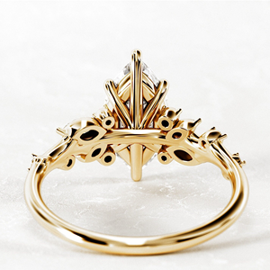 Bague de fiançailles et de mariage de luxe en or jaune 14 carats avec diamant de laboratoire ovale certifié IGI, 2,25 carats, cadeau de fête, bijoux Global Gems - Product Image 2