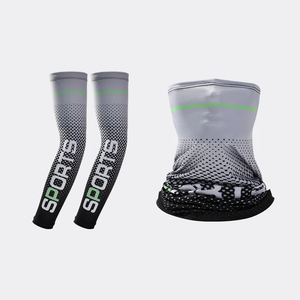 Ensembles de protection UV pour la course à pied, nouveau style, vente en gros - Masque facial respirant à séchage rapide et manchons de bras pour le cyclisme et les sports d'été - Product Image 2
