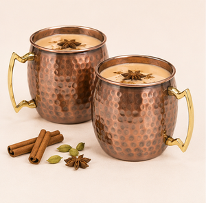 Juego de Tazas Moscow Mule de Cobre Puro Hechas a Mano de Primera Calidad, Acabado Martillado Antiguo, Taza de Cerveza con Asa de Latón para Bar y Regalos al por Mayor - Product Image 1
