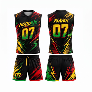 Ensemble d'uniformes de flag football 7 sur 7 personnalisés pour hommes et jeunes, maillot et short sublimés, vêtements de sport d'équipe, anti-humidité, prix de gros - Product Image 1