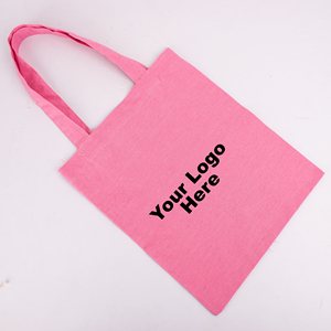 Handmade Cotton Plain Pink Canvas Beach Tote Bag with Shoulder Handle Custom Logo <b>Printing</b> <b>Large</b> Size Reusable Shopping Bag - Product Image 4