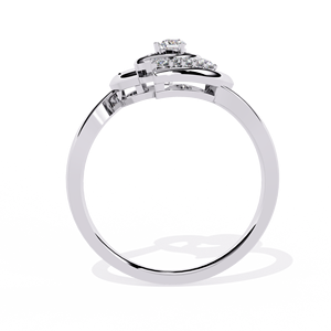 Bague Fleur Classique en Or Massif 14 carats pour Femme, Diamant Rond Taillé, Idéale pour Cadeau, Fiançailles, Anniversaire, Mariage - Product Image 6