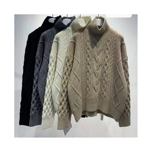 <b>Women's</b> Fashionable Oversized Sweater Long Sleeve Soft <b>Warm</b> Comfortable Loose Fit Casual Pullover Top with Classic Knit Texture - Product Image 1
