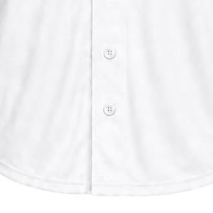 Maillot de baseball blanc pour femme avec patch brodé, manches courtes, boutons sur le devant, col en V, bordure rose, vêtements de sport décontractés, tenue d'équipe - Product Image 6