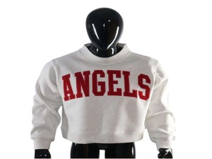 <b>Angels</b> Letter Print Crew Neck Sweatshirt Women White 100% Cotton Knitted Full Sleeve Autumn Style - Product Image 3