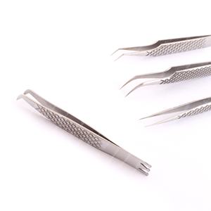 แหนบต่อขนตาสแตนเลสแบบญี่ปุ่นคุณภาพสูงโลโก้ตามสั่ง & หัวแหลมเครื่องมือความงามขายส่ง - Product Image 1