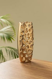 Luxury <b>Gold</b> Decorative Flower <b>Vase</b> with Modern Design Premium Metal <b>Vase</b> Side or Dinning Room Kept on Side Table for Sell - Product Image 5