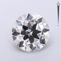 Diamant de laboratoire certifié IGI 2,50 CT EURO CUT Couleur E Pureté VVS2 Modèle 1 ROYAL GEMS pour la fabrication de bijoux
