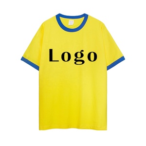 Nueva llegada de alta calidad, venta al por mayor, Camiseta de cuello redondo de dos tonos para hombres, Camiseta con estampado de logotipo personalizado para hombres - Product Image 2