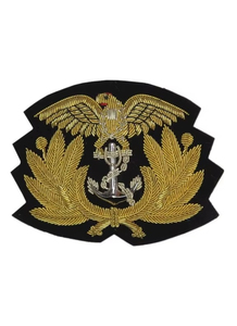 Luxury Handmade Gold Bullion Wire Embroidered Crest Patch Custom Fabric Badge OEM Wholesale Manufacturer - Product Image 2