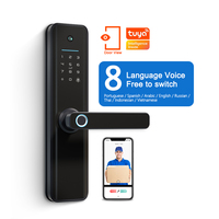 Cerradura Inteligente TTLock con Huella Dactilar, Contraseña, Tarjeta IC, Entrada sin Llave, para Puerta de Madera, Venta al por Mayor de Fábrica, Wi-Fi, para 4 Pilas AA