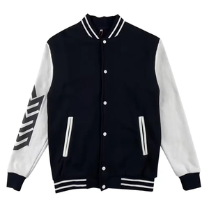 เสื้อแจ็คเก็ตวาร์ซิตี้แบบควิลท์กันน้ำสำหรับผู้ชาย สีน้ำเงิน-เหลือง ทรงปกติ ผลิตจากโพลีเอสเตอร์ ปิดด้วยซิป คอปกแบบกะลาสี เหมาะสำหรับฤดูใบไม้ร่วง - Product Image 4