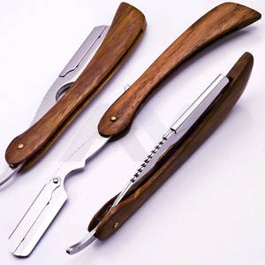 Navaja de Afeitar Profesional de Acero Inoxidable Personalizable con Bloqueo Giratorio, Mango de Aleación Metálica y Cuchilla Reemplazable para Afeitado Facial - Product Image 1